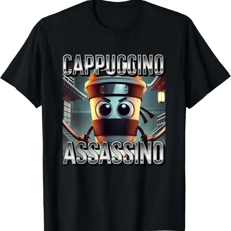 Cappuccino Assassino Coffee Lovers Italian Brainrot Meme T Shirt