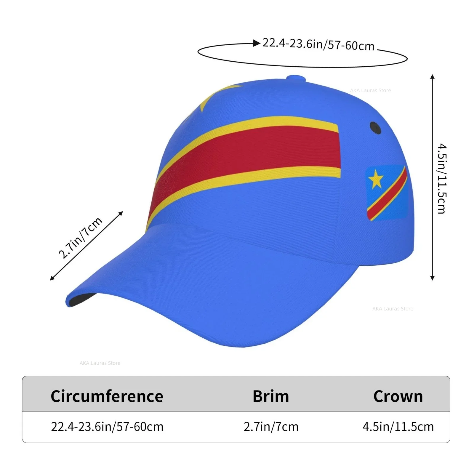 Custom Hat Congo Democratic Republic Flag Outdoor Sport Caps Baseball Hat Men Women Visor Cap Street Hip Hop Caps Golf Hat Men