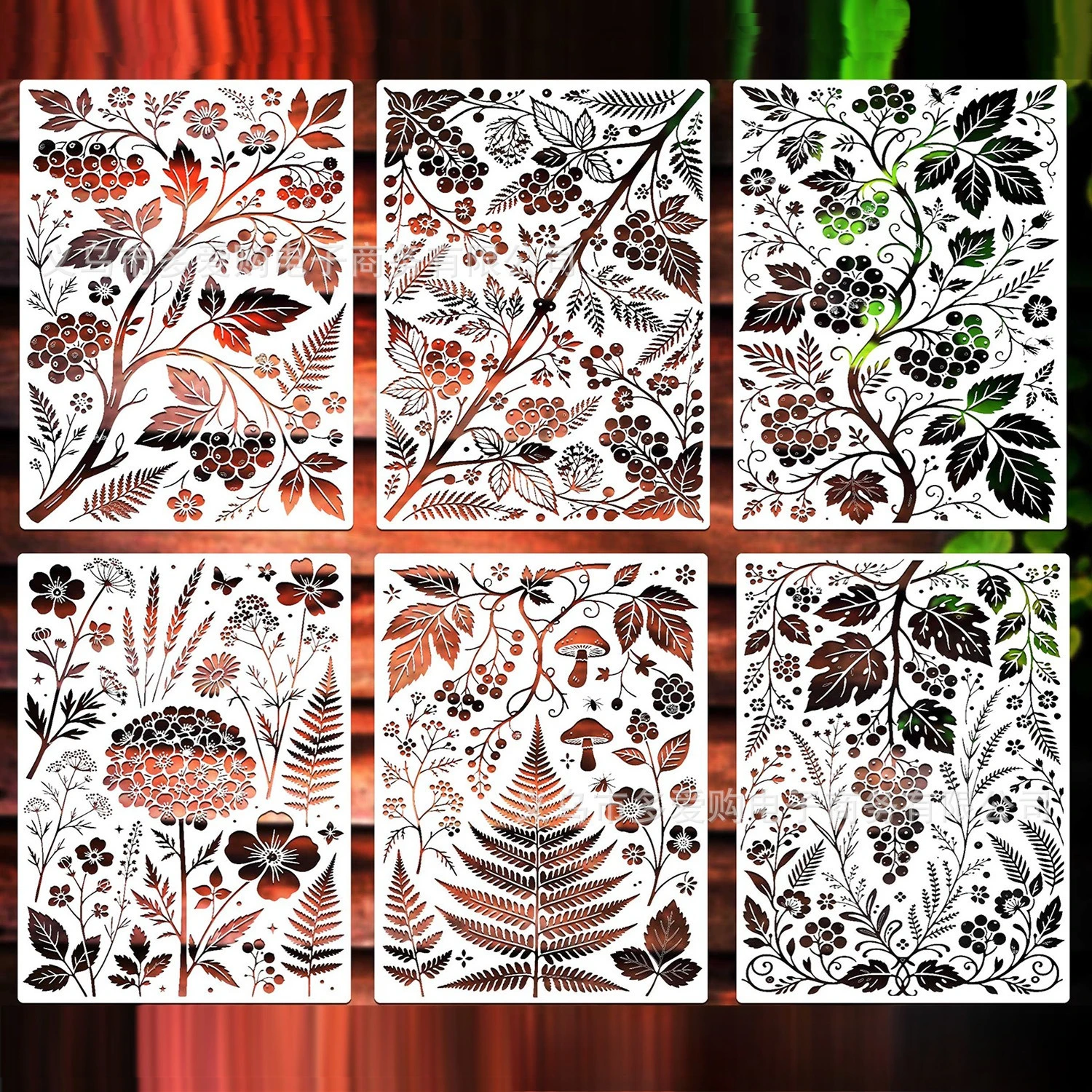 Botanical Fern Stencils Set