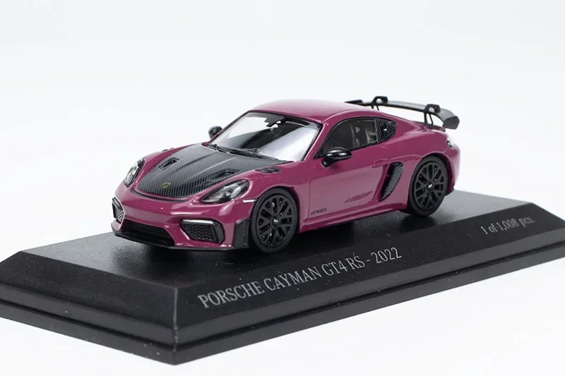 Minichamps 1:64 Porsche Cayman GT4 RS simulation limited alloy car model, children's birthday toys gift trendy accessories.