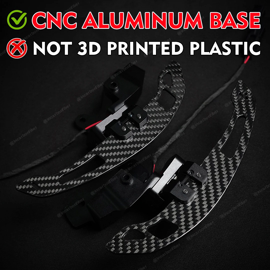 

ICF Glossy Carbon Fiber Magnetic Paddle Shifters for Ford F150 F-150 Raptor 2015-2025 Steering Wheel Shifter Aluminum Alloy Base