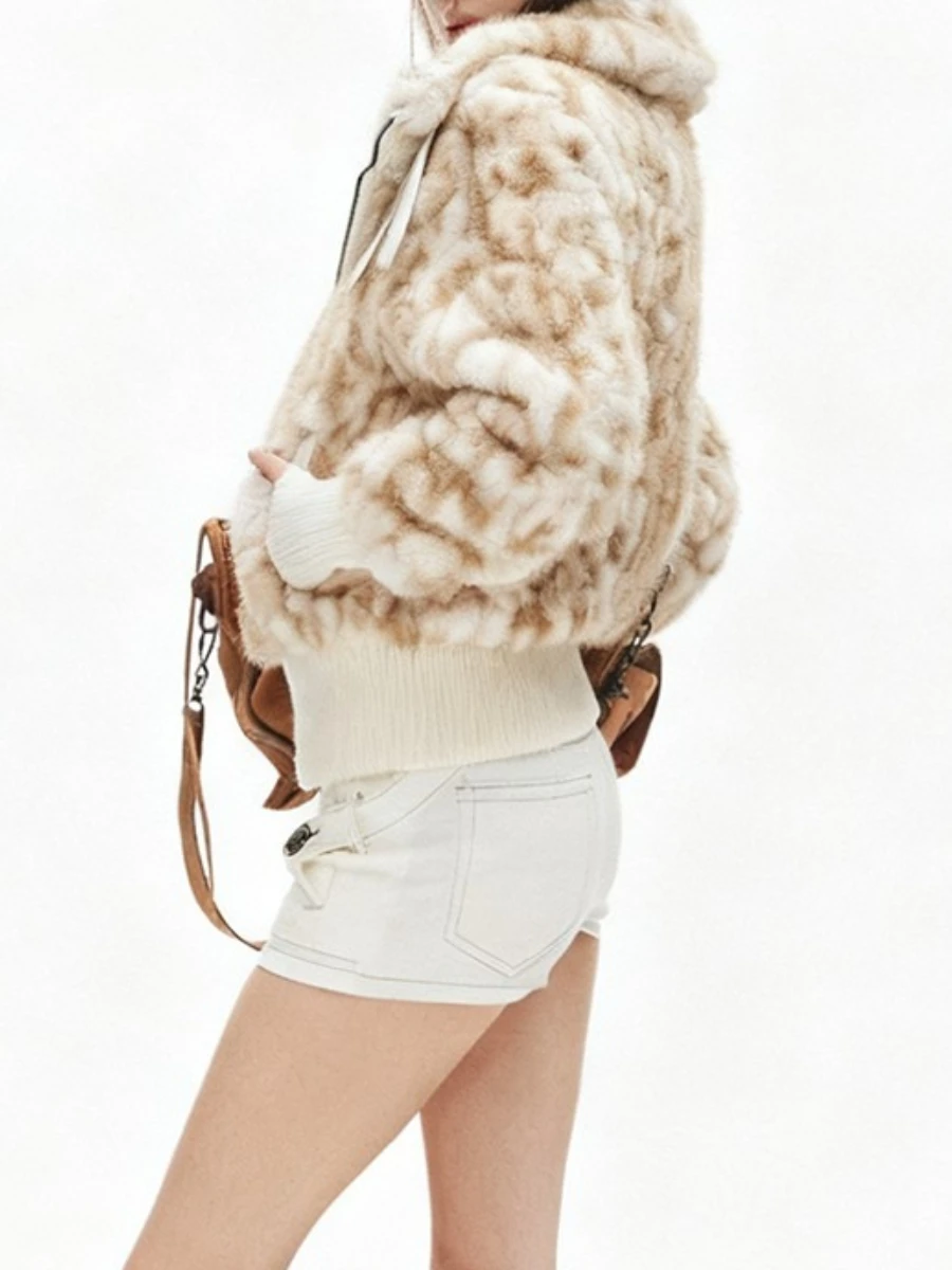 Twotwinstyle hit cor emendado pele jaquetas casuais para mulheres lapela mangas compridas retalhos bolsos jaqueta curta feminina nova