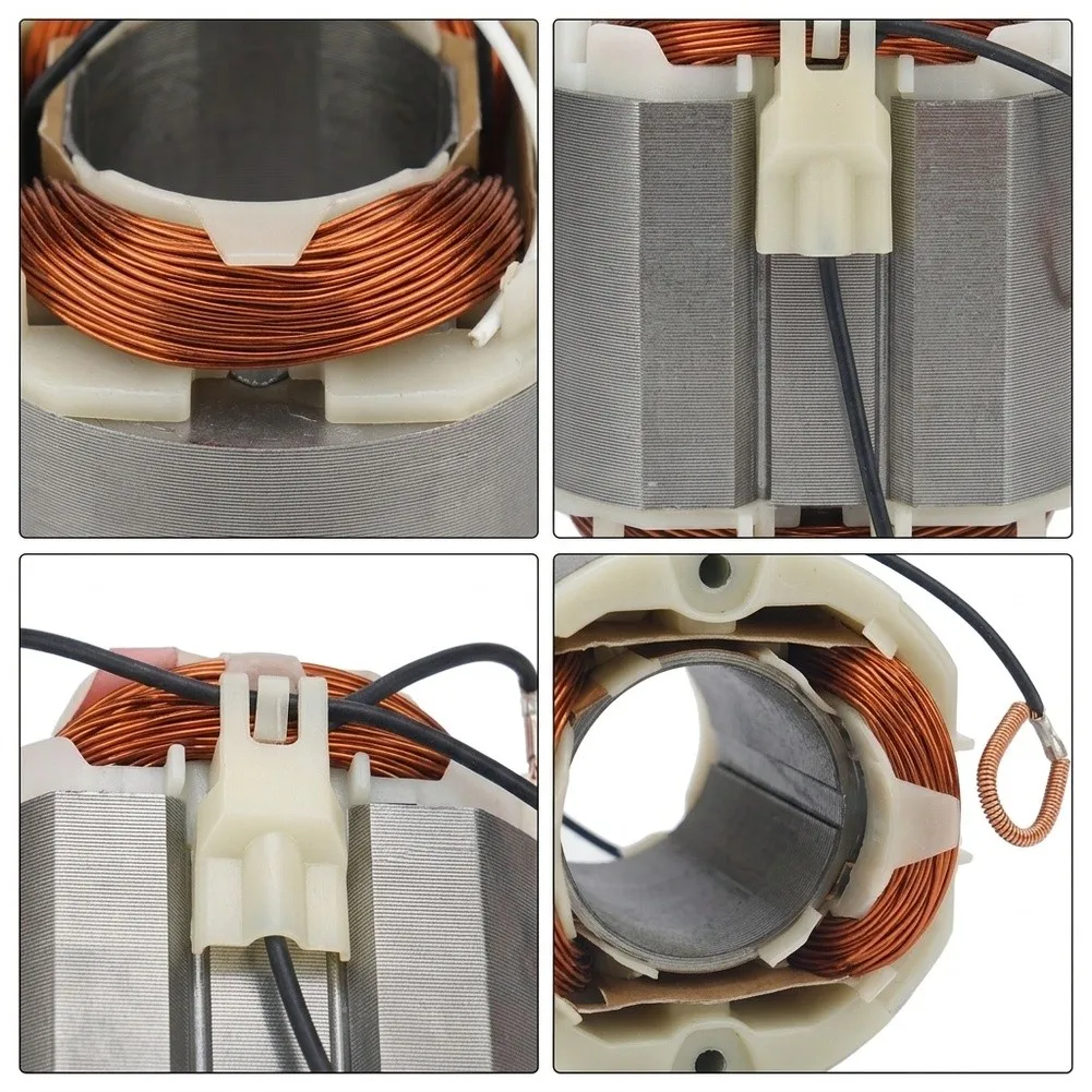 LW1400 LW1401 For Miter Saw Stator 593908-0 High-Density Copper Winding Robust Plastic Frame Vibration Resistant Terminals