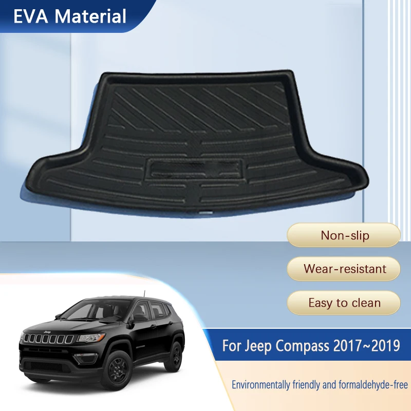 

Car Rear Trunk Mats For Jeep Compass MP 2017 2018 2019 5seat EVA Waterproof Protective Pad Car Matt Mud Car Accessories Interior