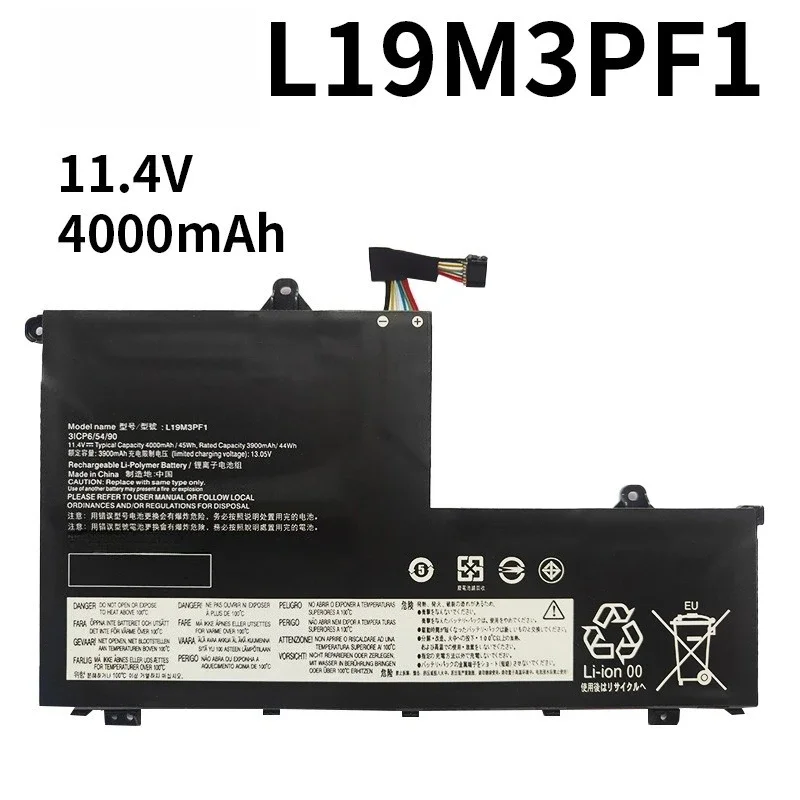 High Performance L19C3PF9 Battery For Lenovo ThinkBook 14 15 IML IIL L19M3PF1 11.4V 4000mAh Long Endurance Replacement Battery