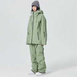 Chándal de nieve para hombre y mujer, traje de esquí al aire libre, ropa de Snowboard, Pantalón deportivo cálido, impermeable, conjunto de esquí a prueba de viento, invierno, nuevo, 2025