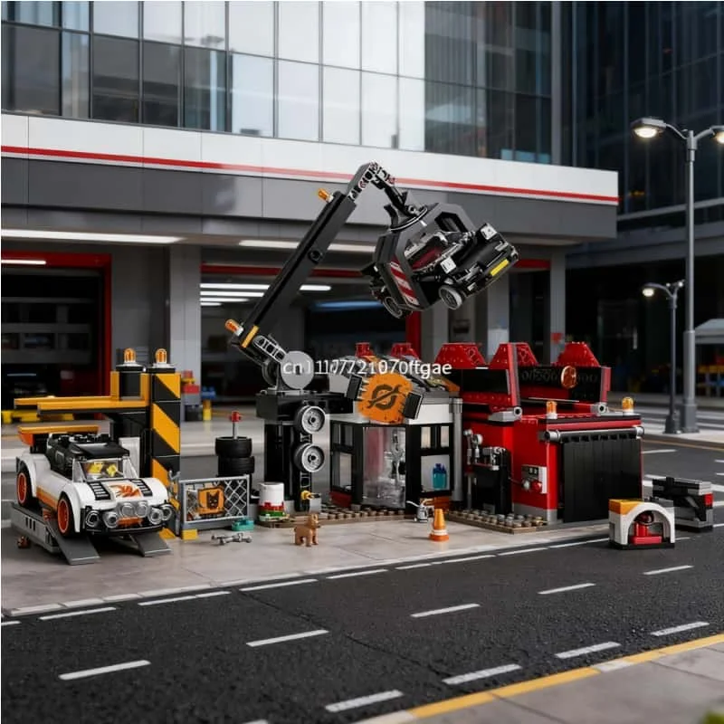 

MOC classic modular Scrap yard expansion basic Building blocks building model DIY assembly toys Children's Christmas Gift set