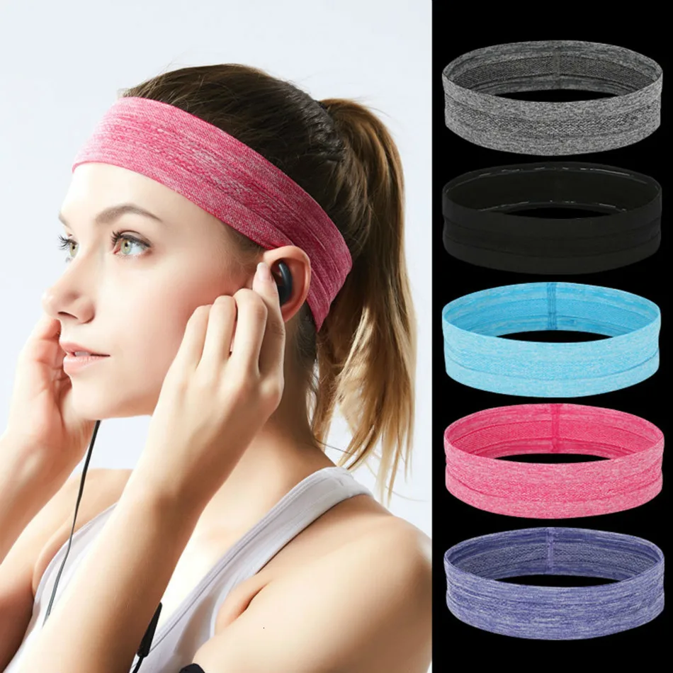 Breathable Yoga Hair Ribbon Sweatband Gym Fitness Sports Headbands Footaball Yoga Socer Running Hair Elastic Band For Women Men