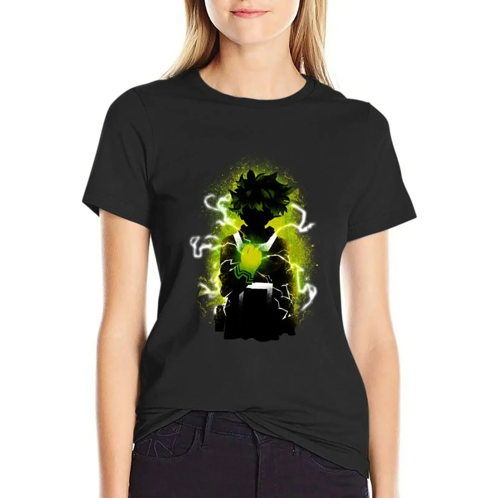 

Midoriya Flash T-Shirt vintage anime clothes oversized heavyweights t-shirt dress for Women graphic