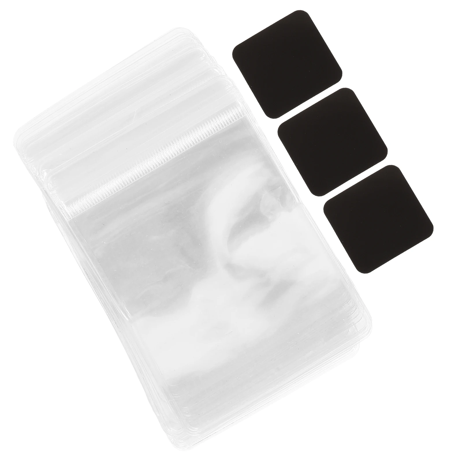

50 Sets Anti-color Discoloration and Anti-rust Card Bags for Jewelry Packaging Zipper Pvc Travel Clear Self Seal