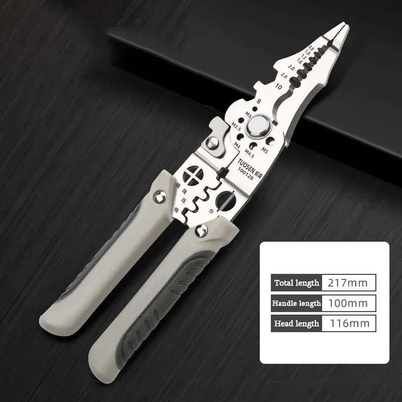 Wire Stripper Crimper Cable Cutter Adjustable Automatic Wire Stripper Multifunctional Stripping Crimping Pliers Terminal Tools