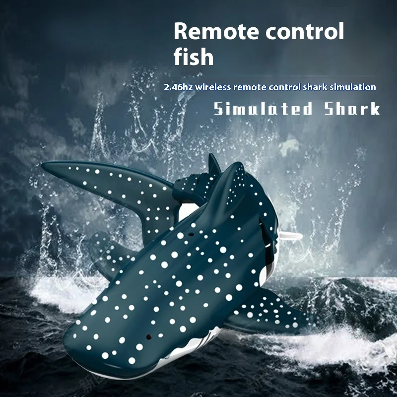 2.4g Remote Control Shark Fun Rc Toy Animal Robot Bathtub Pool Kid Electric Toy Boy Kid Cool Stuff Shark Submarine Boy Birthday