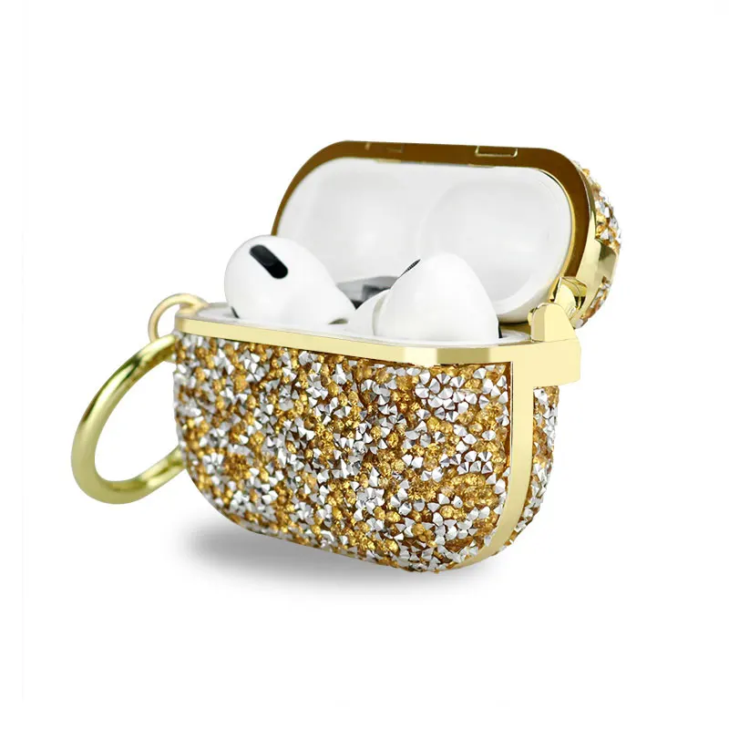 Joyas Flash Diamond Glitter Case para Airpods 4 4ANC 3 Pro 2 1 Funda Shell para AirPods4 Coques para Airpod4 Accesorios Gancho