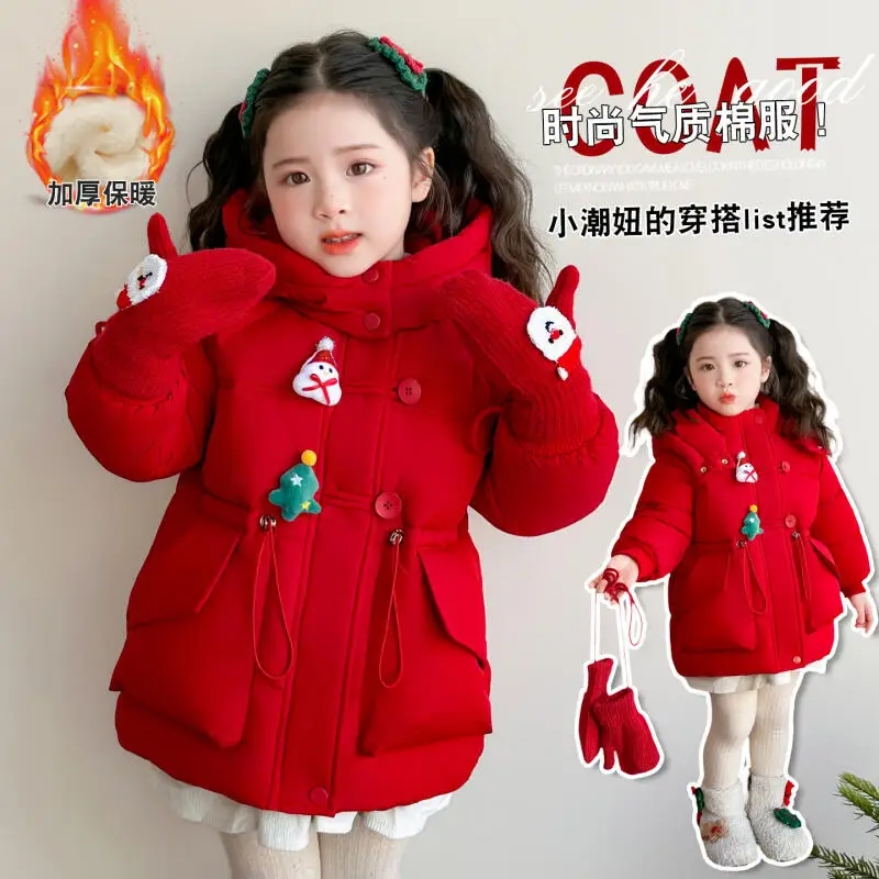 christmas-girl-cartoon-kawaii-cotton-coat-winter-2025-new-anime-fashion-sweet-children's-thick-warm-coat-comfort-soft-clothing