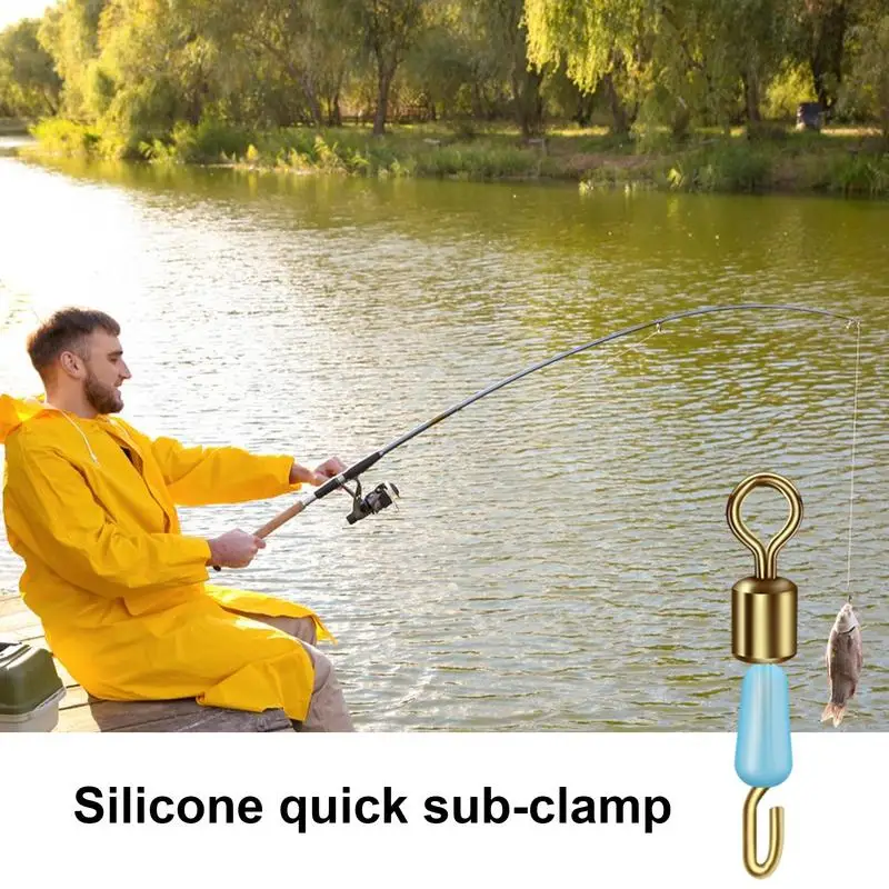 Fast Snap Fishing Clips High Strength Silicone Quick Line Changing Clip Safety Snap Fishing Accessories For Freshwater And