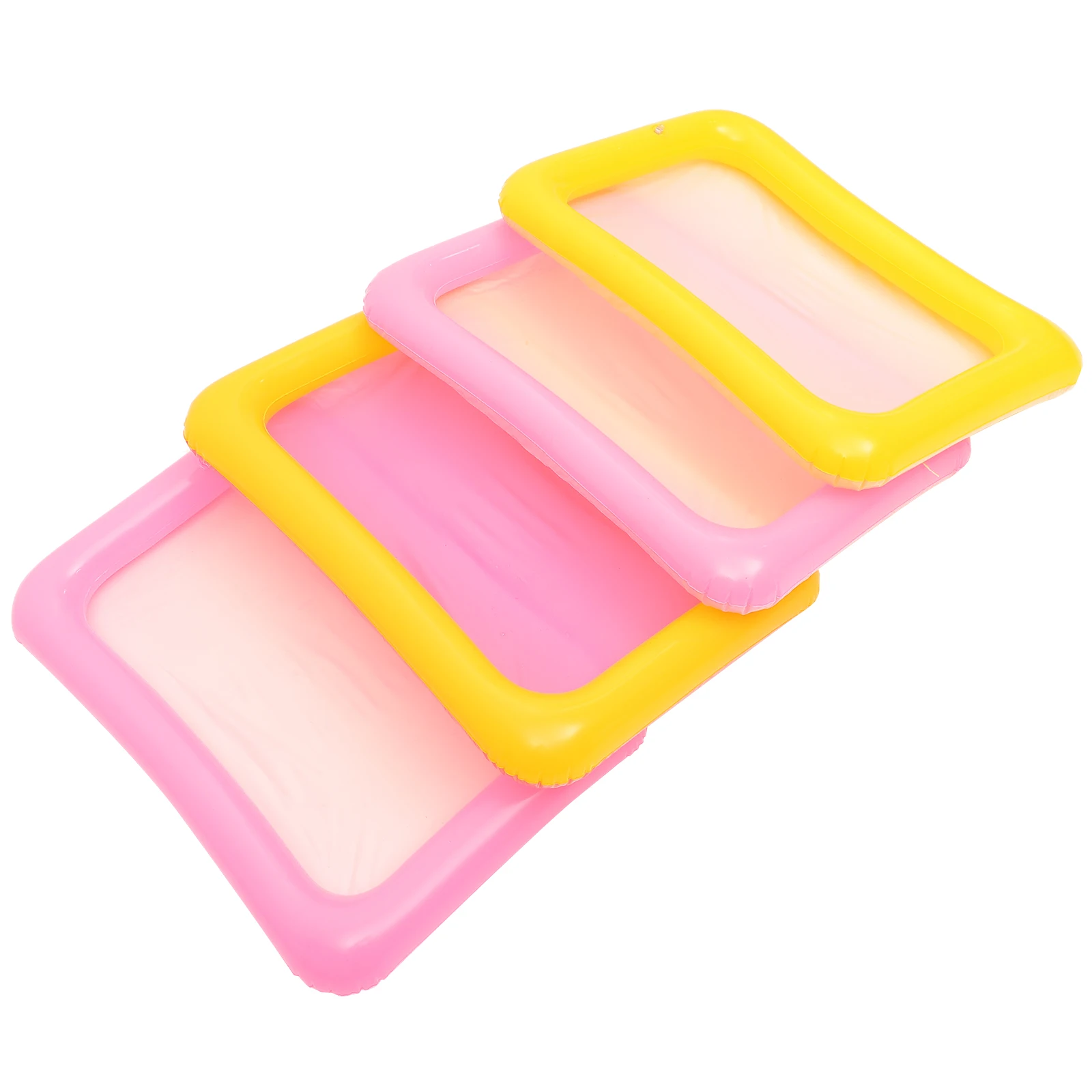 4 Pcs Inflatable Ice Bar Sand Toys 60x45cm Mix Colors Kids Play Sandbox PVC Tray Beach Tool Creative Molds Educational