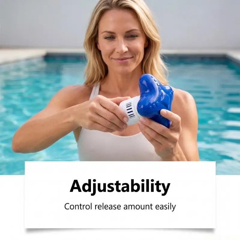 U2JB Star Automatic Dispenser for Backyard Water Care, Floating Chlorine Holder for Routine Swimming Pool Maintenance and Daily