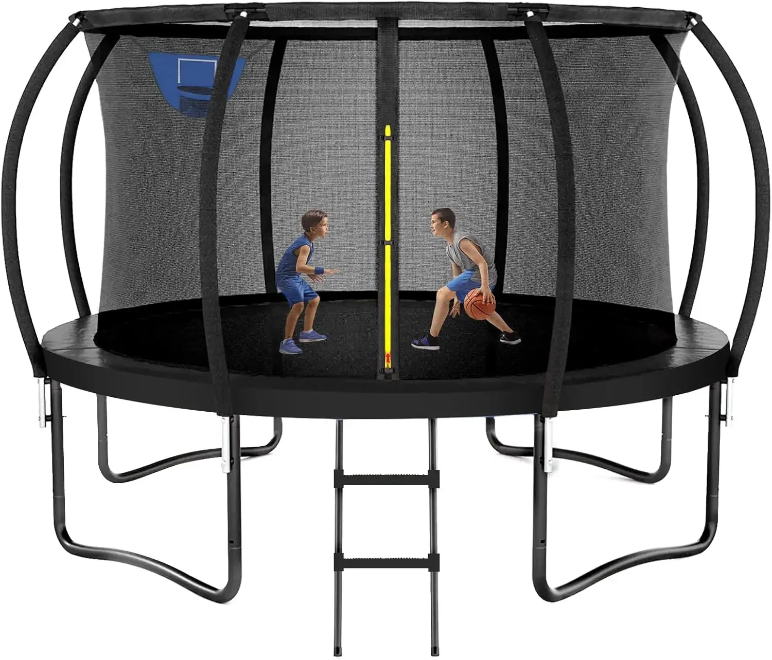 12FT 14FT Trampoline, Outdoor Trampolines for Kids and Adults, Recreational Trampoline with Enclosure Net