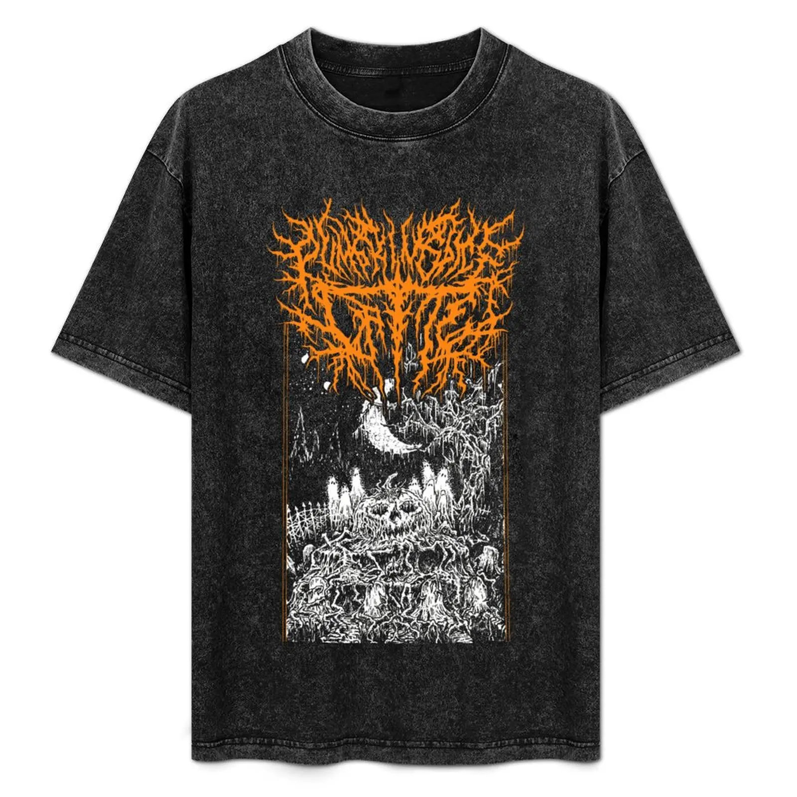 

PUMPKIN SPICE LATTE DEATH METAL T-Shirt Plus Size Summer Short Sleeve T-Shirt