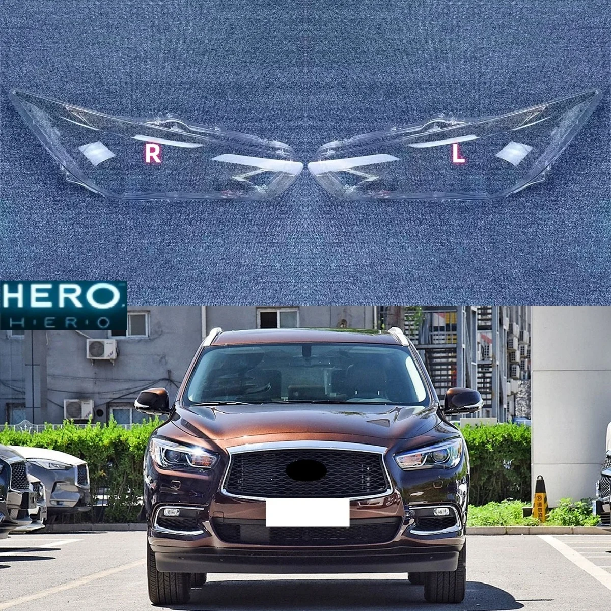

For Infiniti QX60 2016 2017 2018 2019 2020 Transparent Headlight Cover Lampshade Shell Headlamp Housing Durable Lens Plexiglass