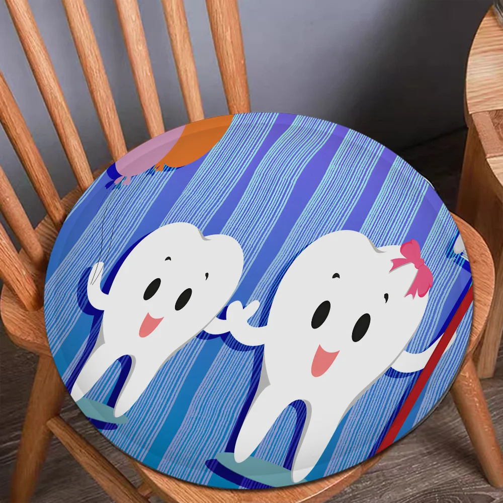 The Dentist Tooth Bathroom Modern Minimalist Style Seat Cushion Office Dining Stool Pad Sponge Sofa Mat Non-Slip Chair Cushions