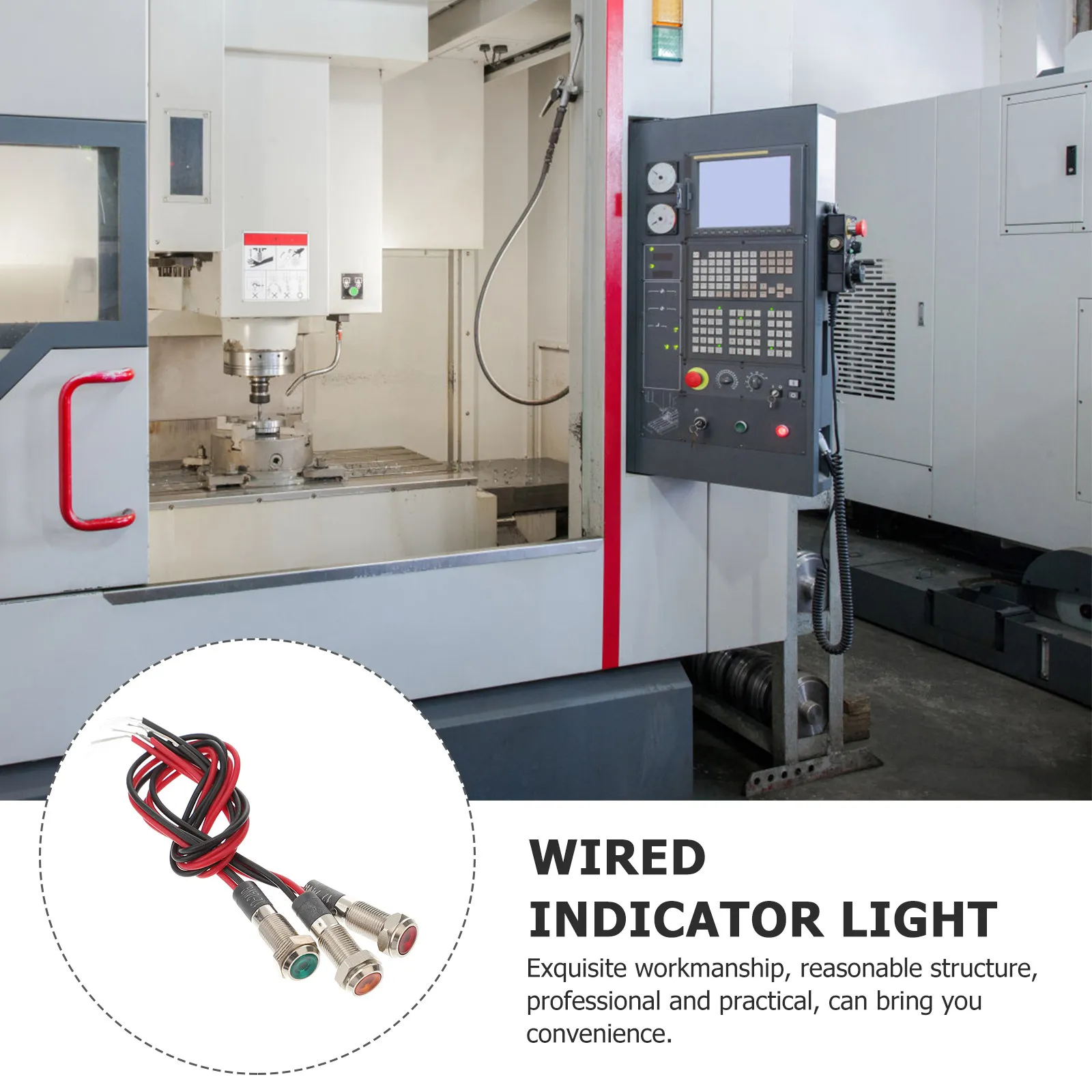 

3pcs Led Signal Lamp Waterproof Tinned Copper Indicator Light For Boat Car Truck Dash Cnc Lathe Oil Exploitation Wire Warning