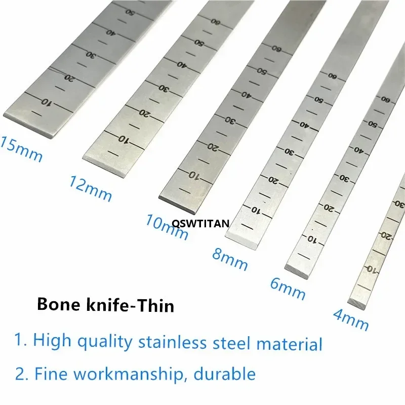 1szt Nóż do kości Autoklawowalny instrument do chirurgii ortopedycznej ze stali nierdzewnej dla zwierząt domowych
