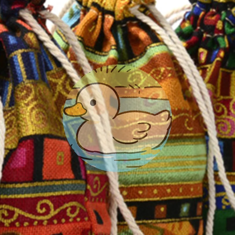 

[HS](HS) 5 шт. хлопковых мешочков для украшений в богемном стиле, этнические подарочные мешочки с полосками и узорами, мешочки на шнурке, рождественские мешочки для украшений, праздничные сумки