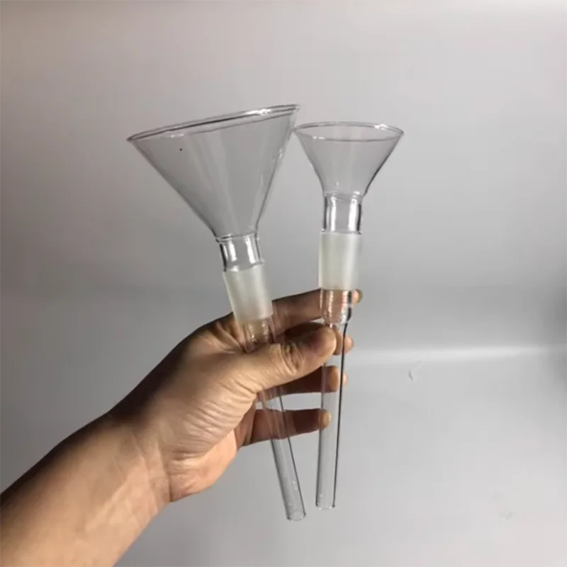 Triangular funnel glass funnel enlarged feeding tube funnel 40mm50mm60mm75mm90mm100mm