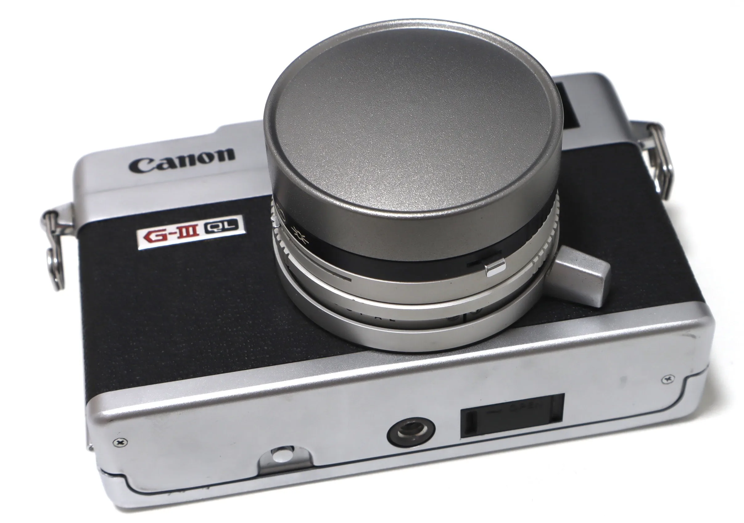 metal front Lens Cap/Cover protector hood for canon canonet QL17 G-III camera silver