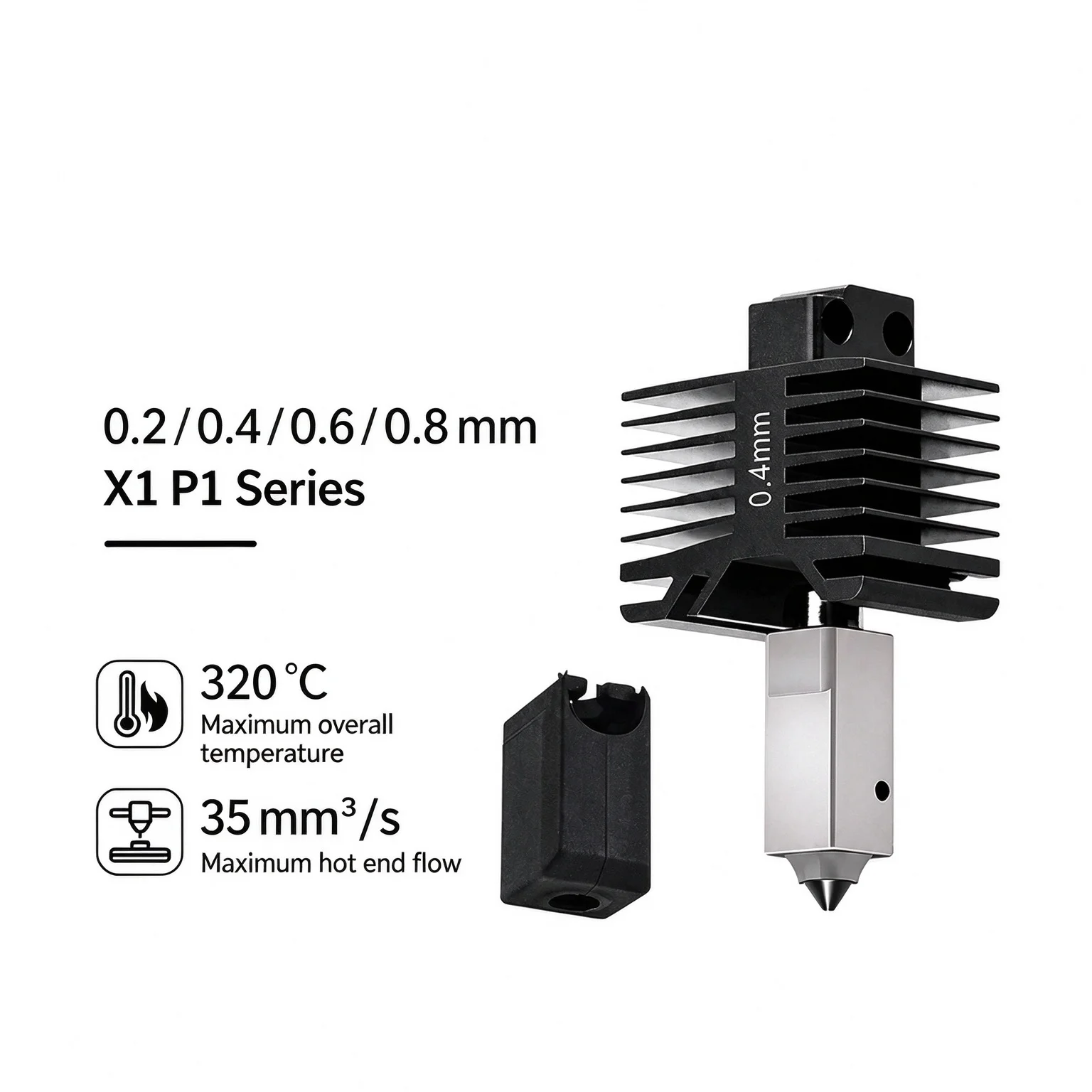 High Quality All-in-one Hotend Kit For Bambu Lab X1/P1 Hardened Steel Nozzle For Bambu Lab X1C X1 P1P P1S 3D Printer Parts