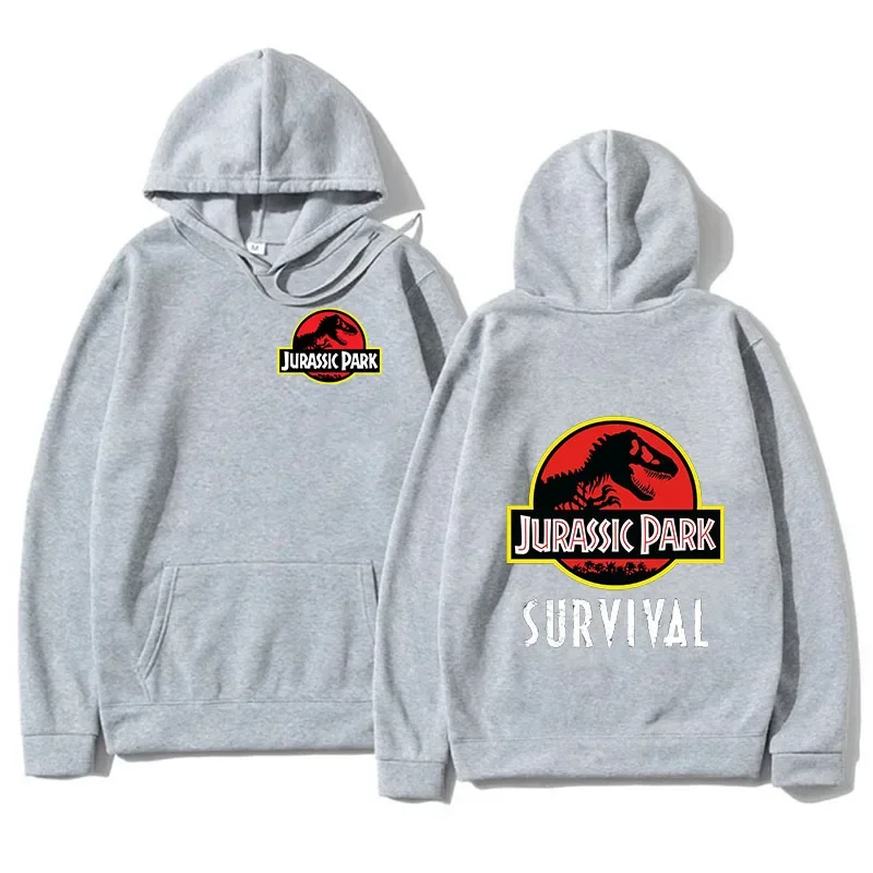 2024 Spring Jurassic Park Printed Hoodie Men Fashion Pullover Casual Women Funny Tops Jurassic World Hoody Cool Men Clothes