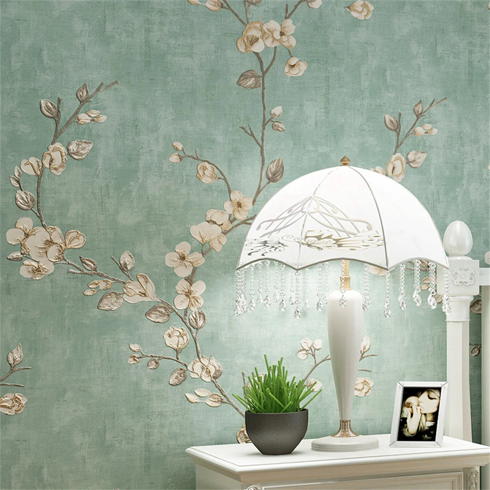 Self-adhesive wallpaper simple Pastoral American wall papers children\'s room boy girl bedroom background wall stickers painting