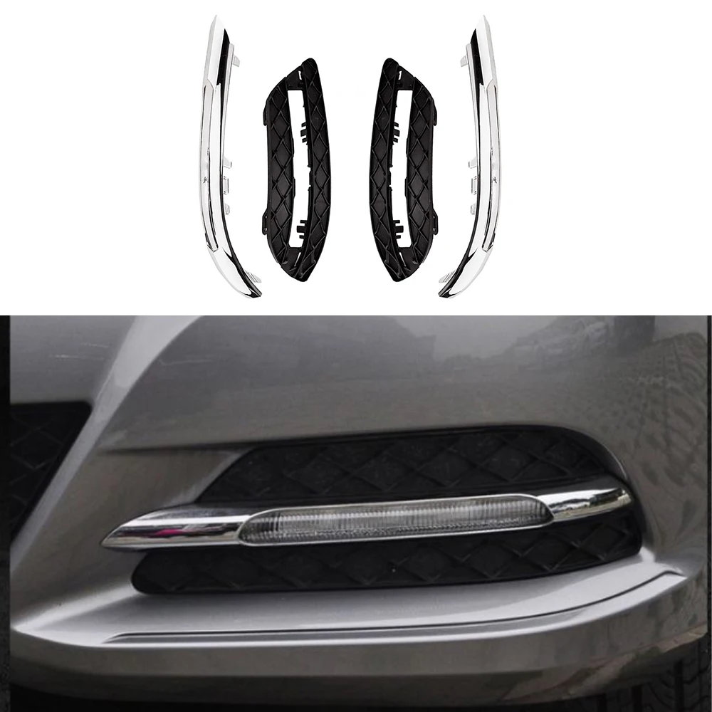 Front Bumper Fog Light Cover Fog Lamp Grille Trim For Mercedes Benz W204 C-Class 204 880 3224 204 880 3324 2048803224 2048803324