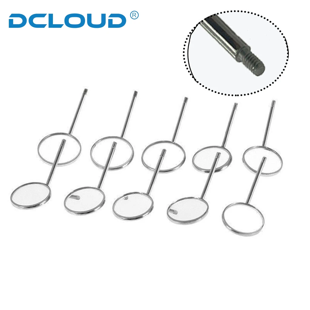 DCLOUD 10Pcs/Pack Dental Mouth Mirror Head Stainless Steel Mouth Reflector Mirrors Narzędzie do pielęgnacji jamy ustnej Akcesoria do odontoskopu