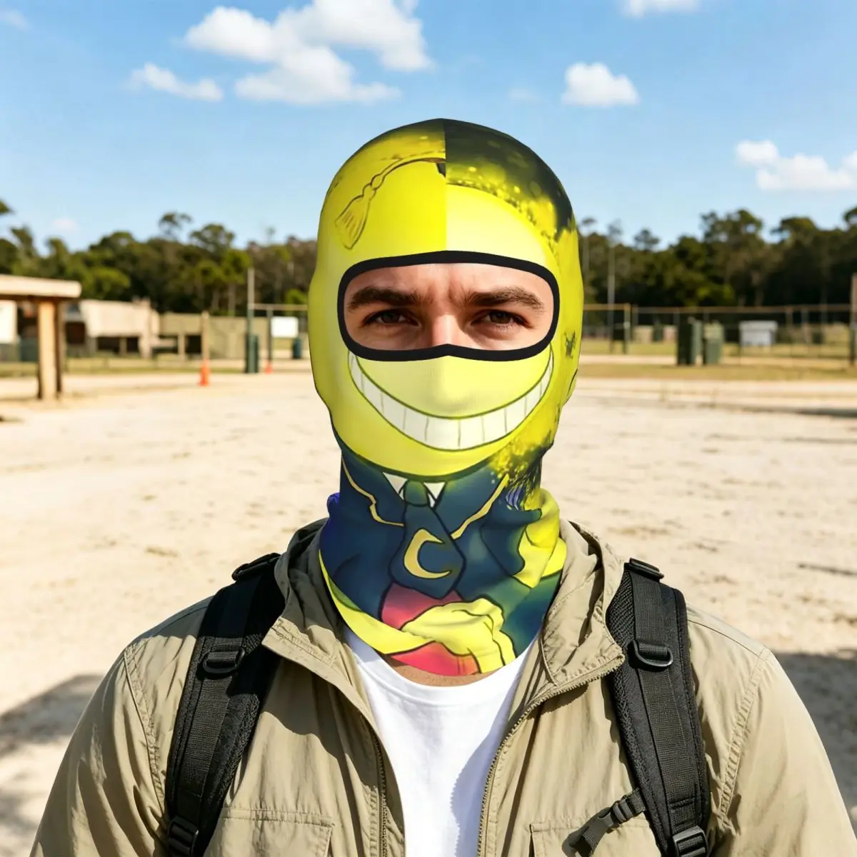 Assassination Classroom Octopus Koro Sensei Balaclava Full Face Mask Sun Protection Neck Gaiter For Motorcycle Cycling Outdoor