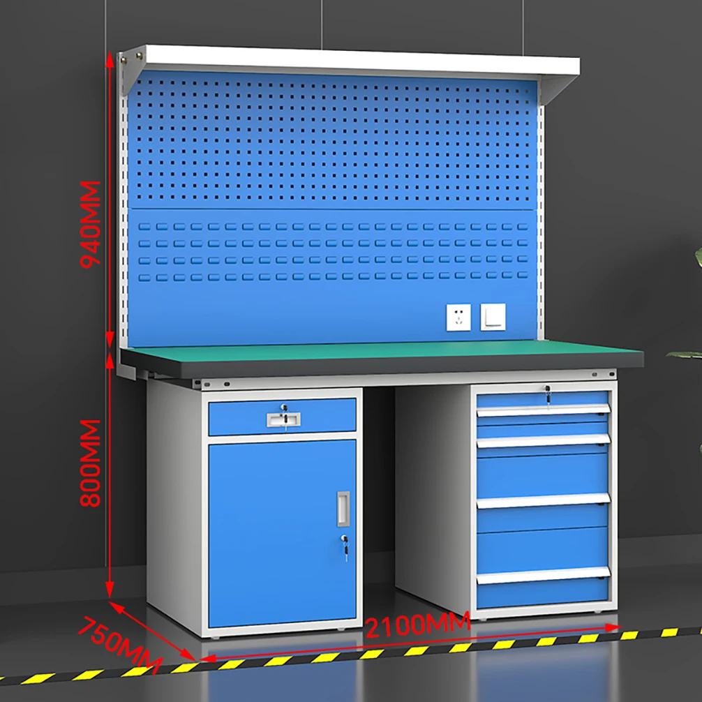 Heavy Duty Steel Workbench With Large Load Capacity for Factory Application Drawer Workbench