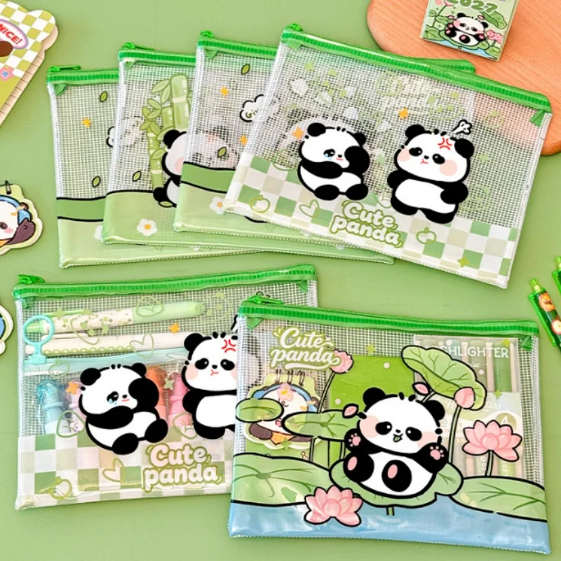 24-ピース-ロットかわいいパンダ鉛筆ケースクリエイティブ収納袋文具ポーチギフト学用品ギフト