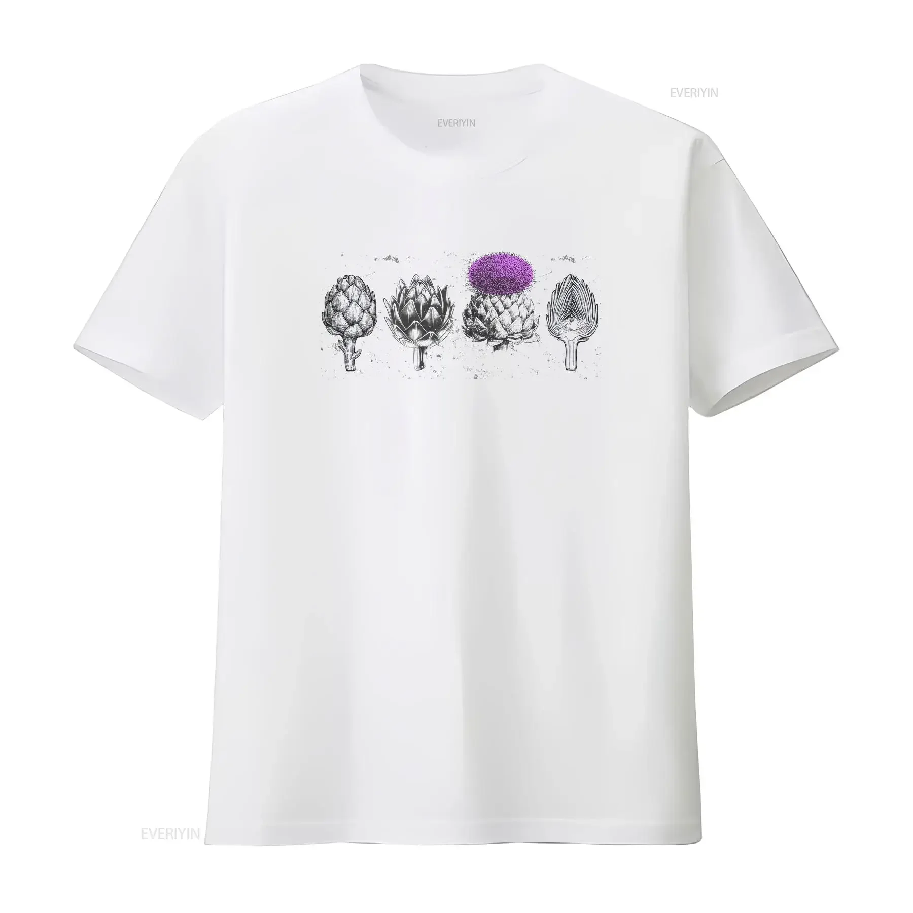 Artichoke Nature Lover T Shirt Art Print Botanical Garden Vegetable Gardening Aesthetic s vintage Washed Stylish Casual graphic