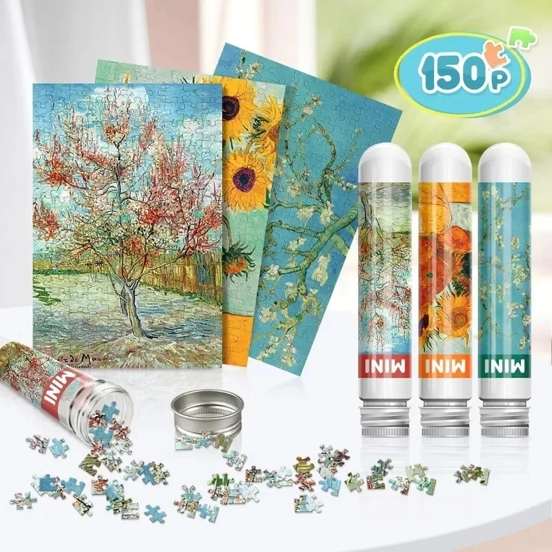 15*10cm 150 stücke Mini Reagenzglas Puzzle verfolgen Hirsch Tier Serie Malerei hohen Schwierigkeit sgrad Erwachsene Desktop-Dekoration Kinderspiel zeug