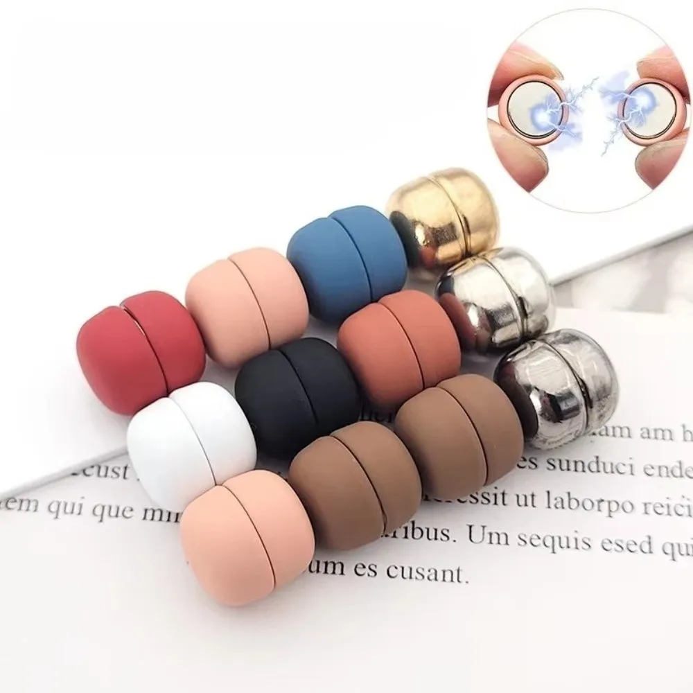 Magnetic Closure Magnetic Scarf Pins Flatback Style Round Shape Magnetic Button Clasps Plated Finish Scarf Fasteners