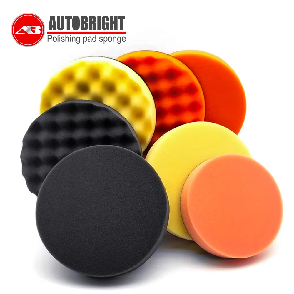 

AUTOBRIGHT 5/6 inch Car Polisher Sponge Pads Fast Detailing Polishing for Mirror Shine Finish for Wax Application Car Surface