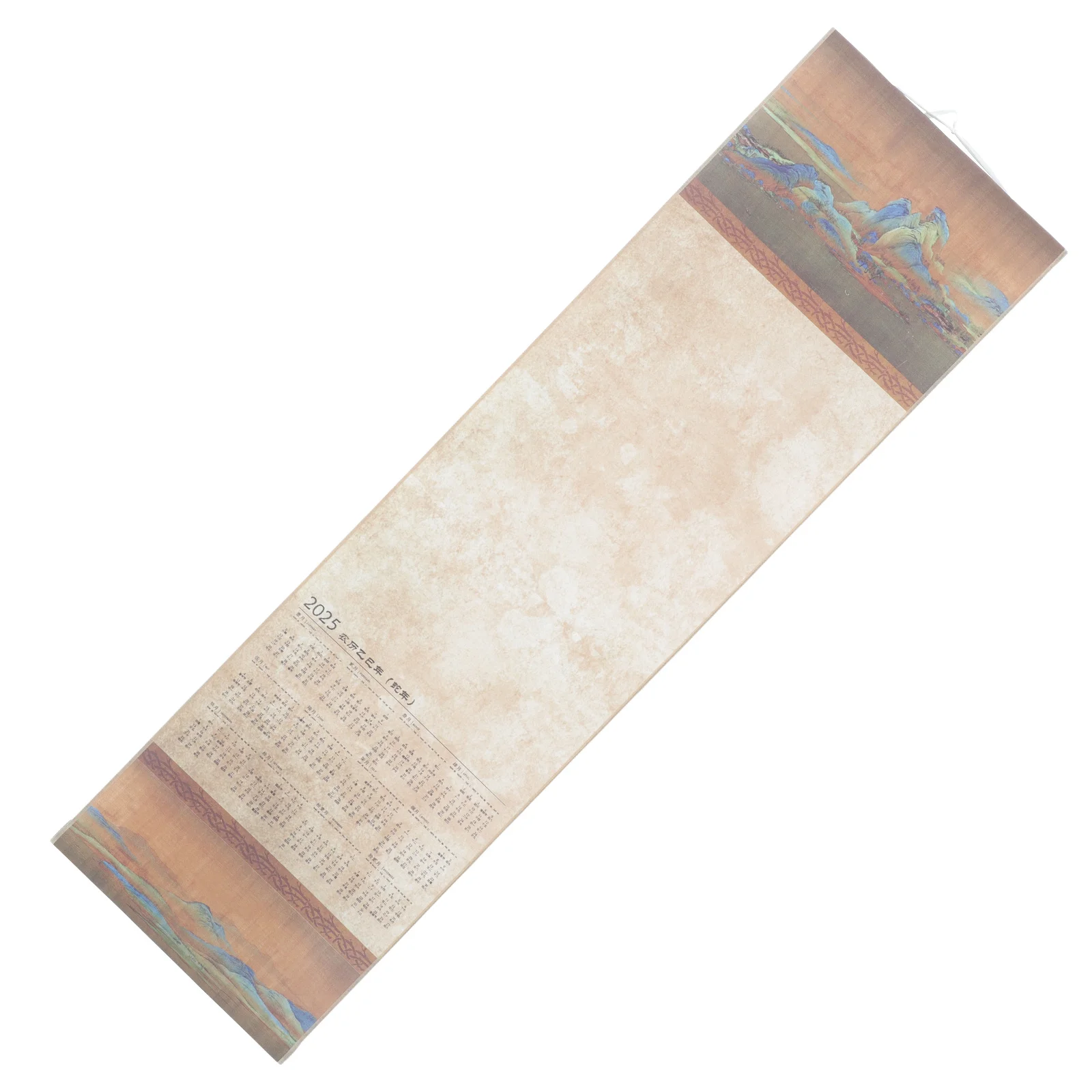 

2025 настенный свиток для письма, рисования, каллиграфии, художественная пустая бумага, ежегодный настенный календарь, прокрутка, календарь для рисования