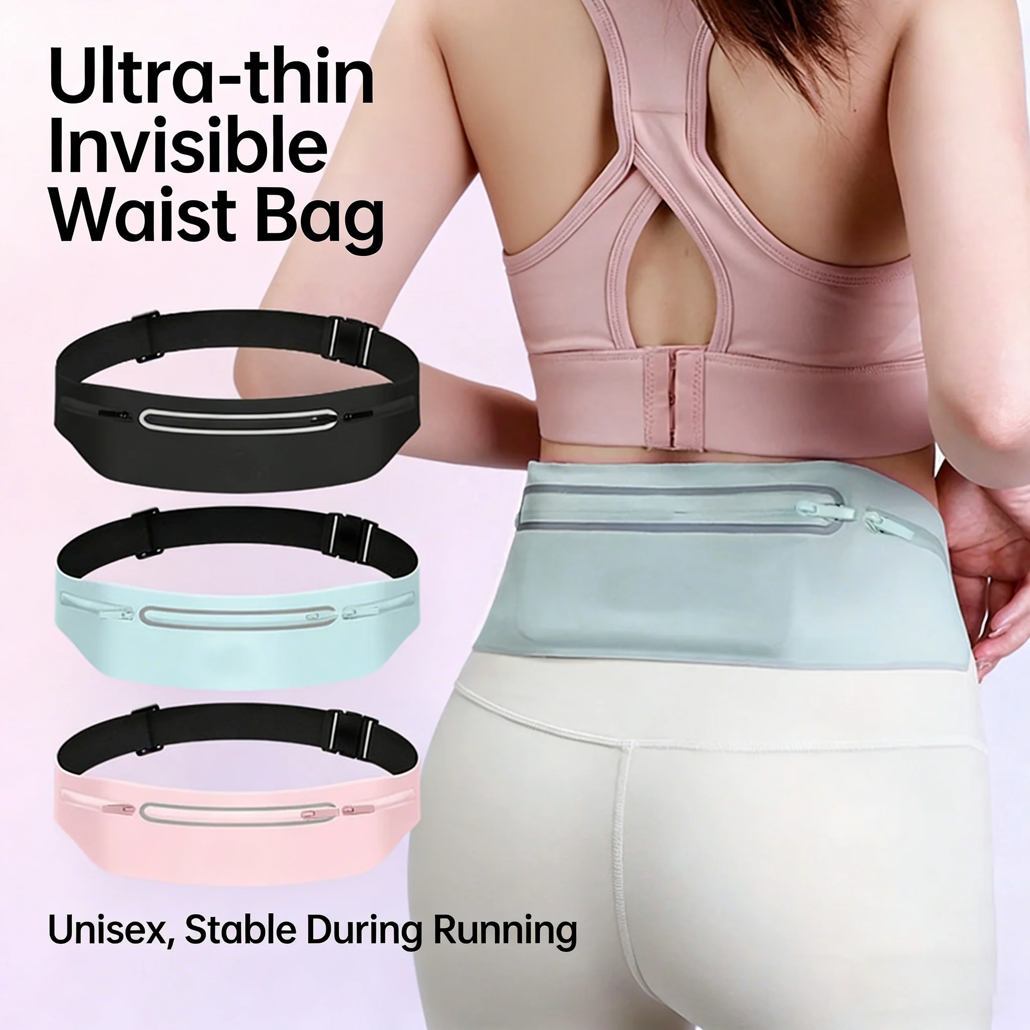 

Running Belt Waist Bag Sports Fanny Pack Women Men Waterproof Gym Bag Phone Pouch Run Accessories