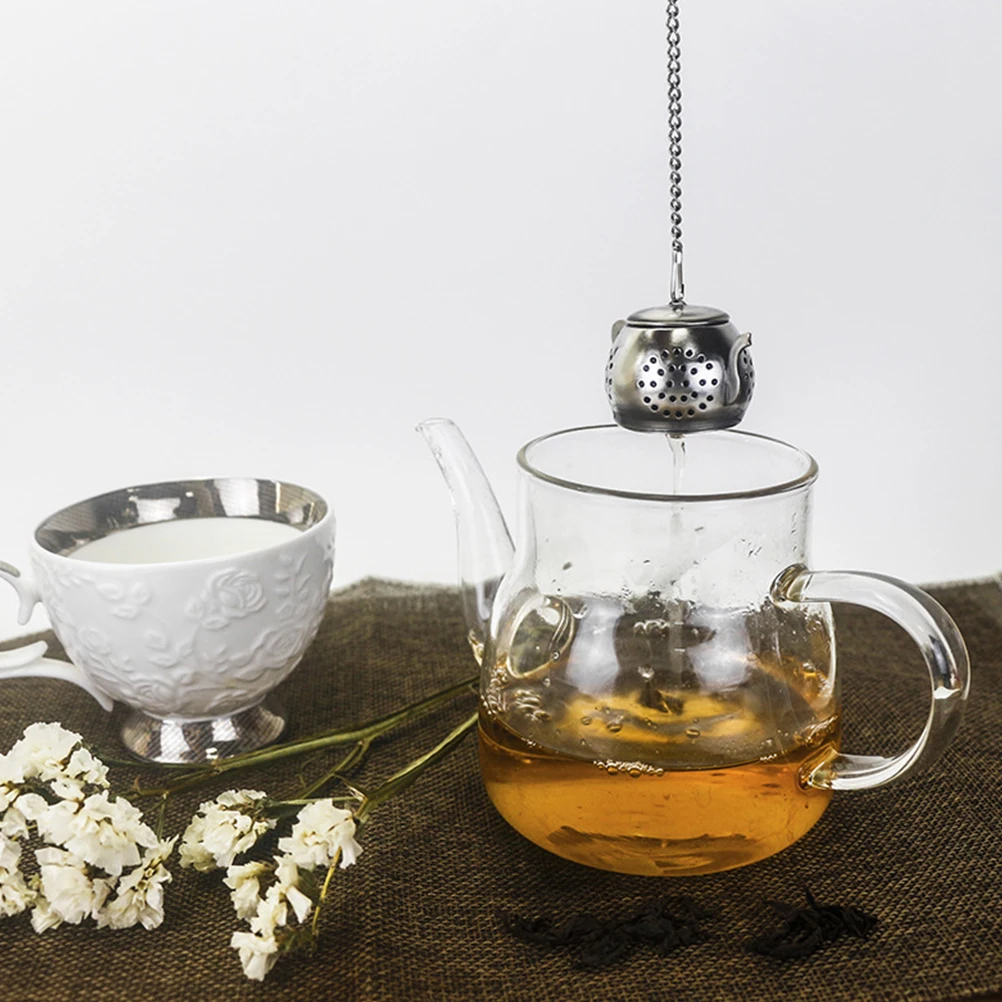 

Loose Tea Strainer Teapot Filter Infuser 4 Sets Stainless Steel Silver Leaves Filters Strainers for Leaf Tea Practical