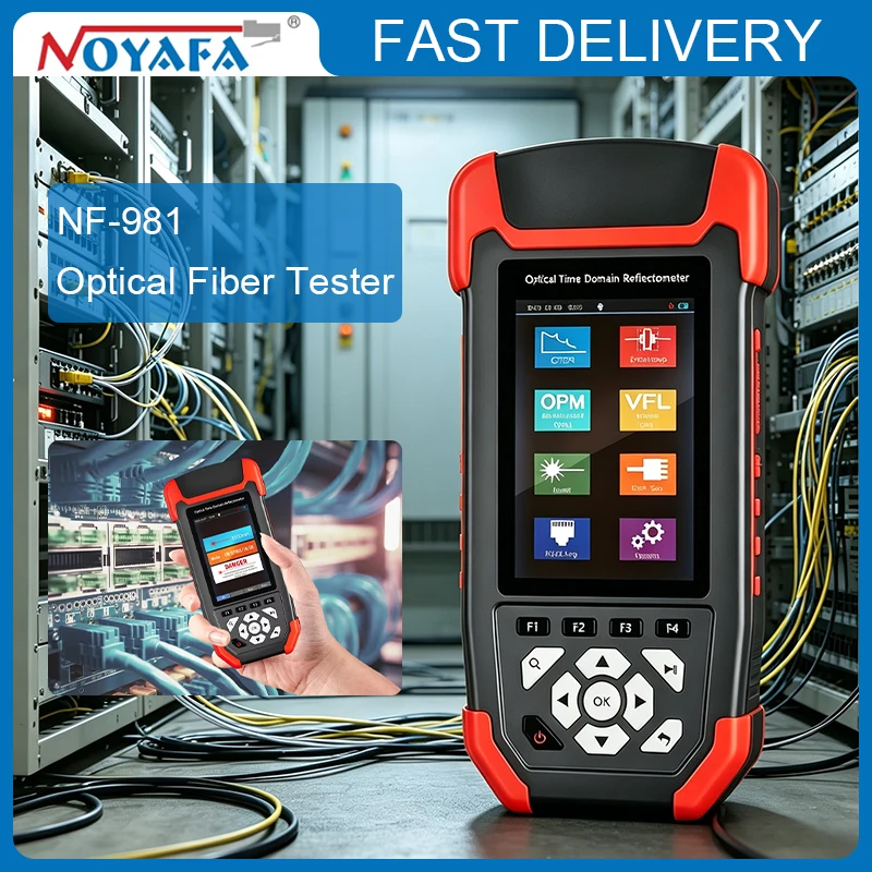 NOYAFA NF-981 8in1 Optic Fiber Tester OTDR Optical Power Meter Fault Detector with OPM VFL OLS Event Map Ethernet Cable Multimet