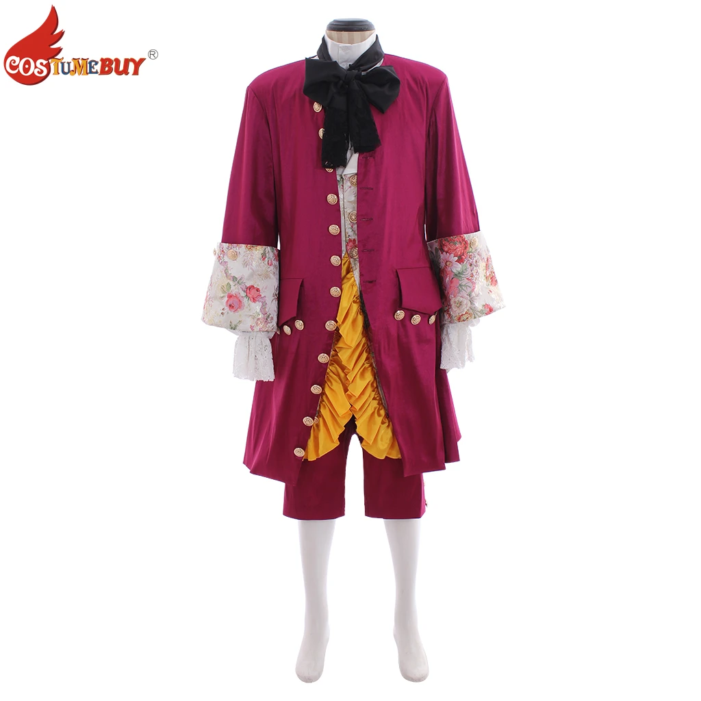 

18th Century Men Court Dress Aristocrat Costume Musical Stage Outfits Party Prom Vintage Men Suit 5 Pieces