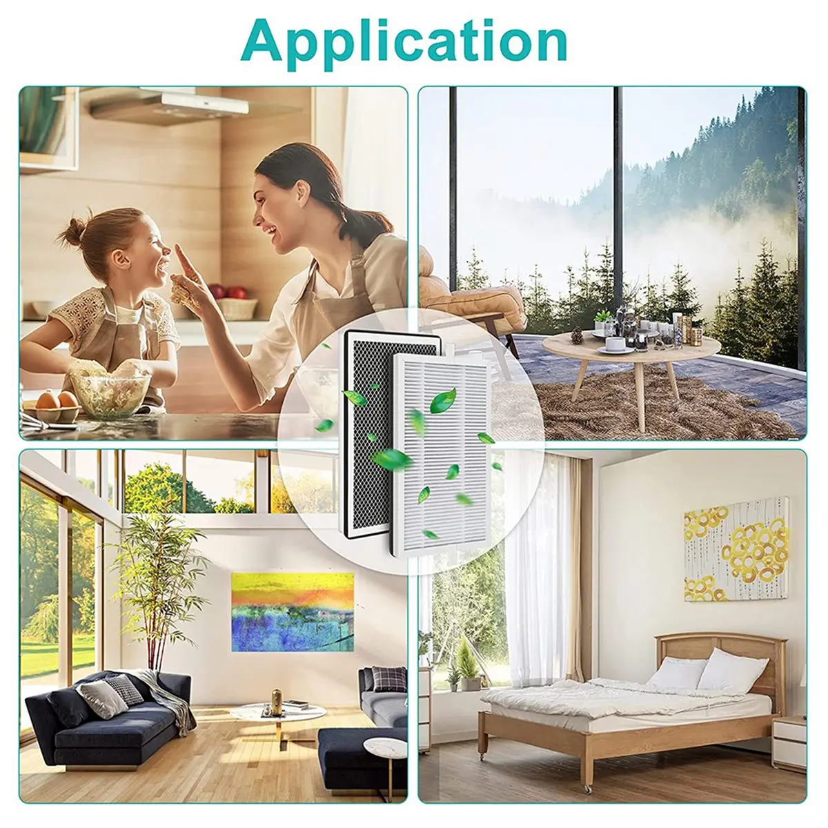 ملحقات تنقية 2 قطعة مرشحات بديلة لجهاز تنقية الهواء Medify MA-15 H13 TRUE HEPA