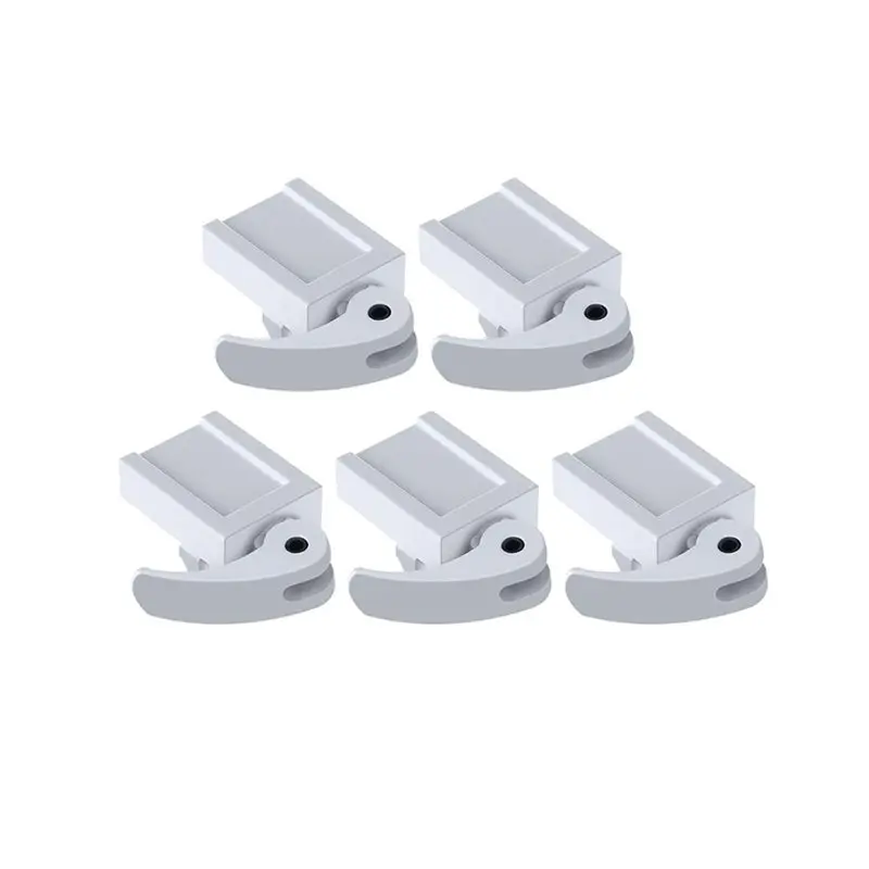 PORK-5 Pack Sliding Window Locks, Diecast, 1-3/16 Inch Short Version Fits 1/16 To 7/8 Inch Wide Rails, Adjustable Grip