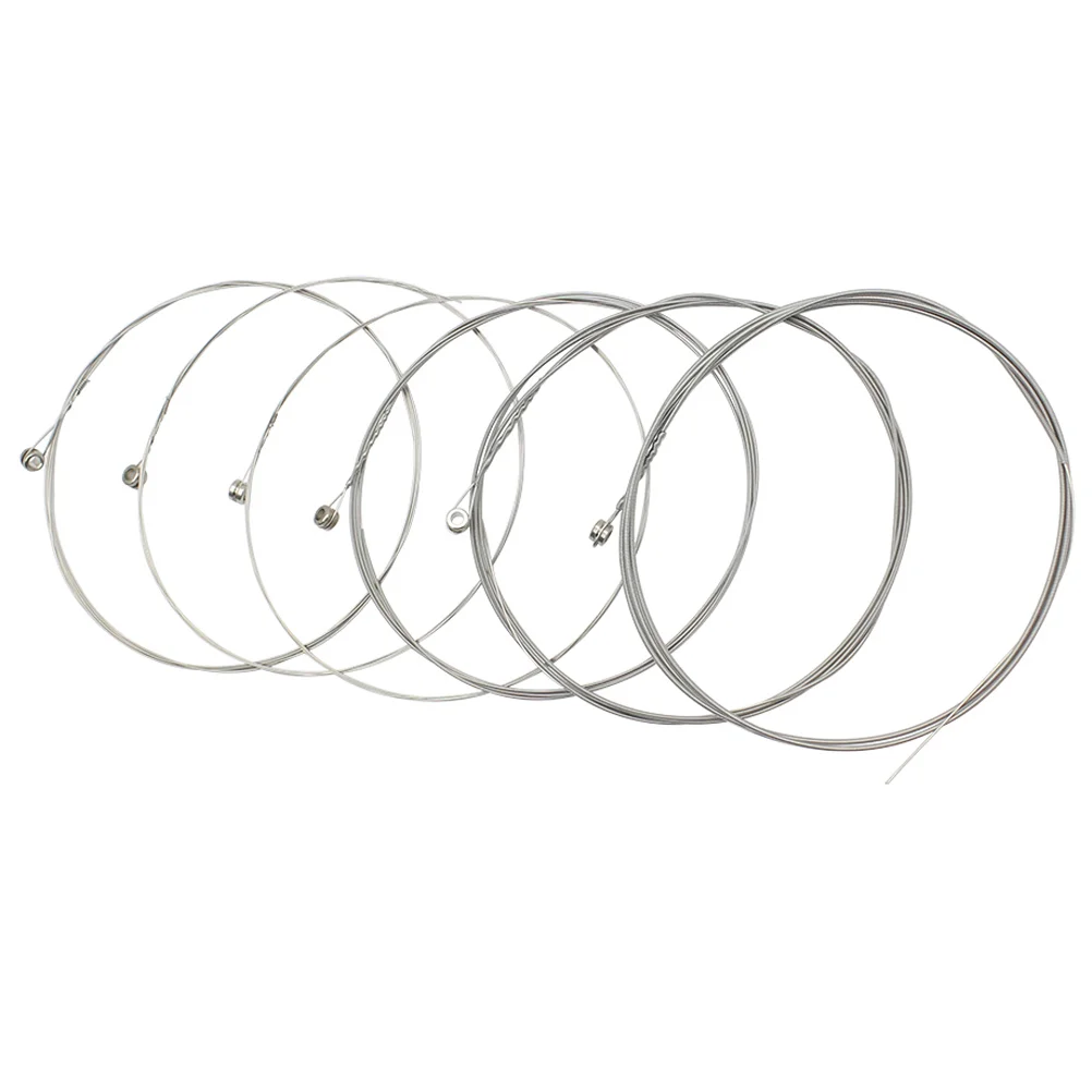 

6 Pcs E102 Advanced Plated Nickel Alloy Electric Guitar Strings Silver Sturdy Clear Sound Professional Replacement